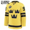 Schweden 4 Nations Face Off 2025 Fanatics Premium Mika Zibanejad Gelb Trikot - Kinder